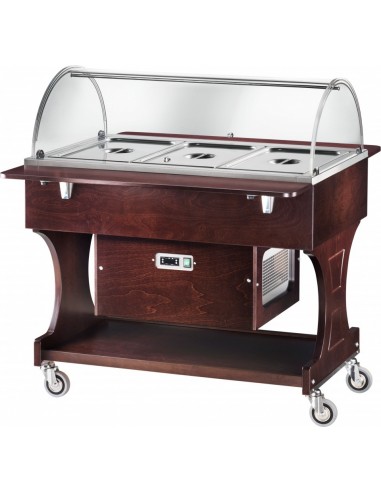 Carrello Refrigerato Legno - Temp: +2/+10° C - 3 GN 1/1 150h - CLR2788