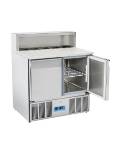 Saladette Refrigerata Inox - Top in Granito - Capacità 5GN1/6 - CRP90A