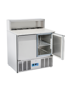 Saladette Refrigerata Inox Top in Granito per 5 GN 1 / 6 - CRP90A