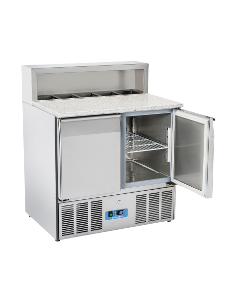 Saladette Refrigerata Inox Top in Granito per 5 GN 1 / 6 - CRP90A