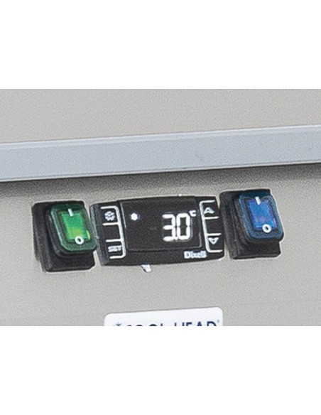 Banco Refrigerato Acciaio GN 2 Porte Vetro - QRG2100
