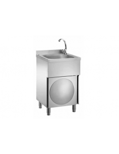 Lavamani Inox con Mobile - Miscelatore Acqua - LC50MM