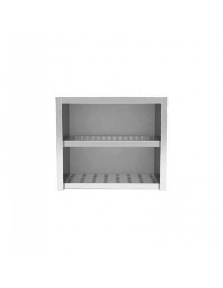 Pensile Inox - Base Asolata - Scolapiatti - cm 140x40x80h - PGE14/8S