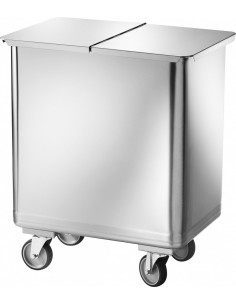 Tramoggia Inox con Separatore Fisso - Capacità 115 Lt - AV4680