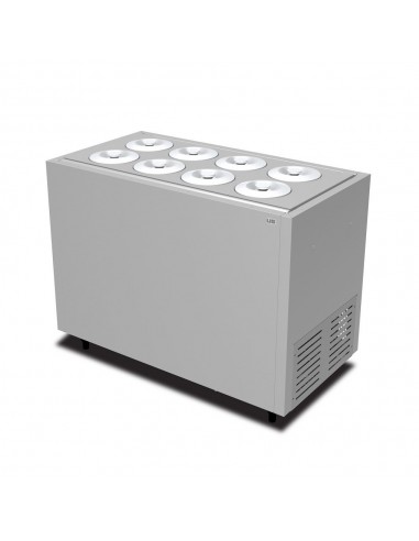 Banco Gelato Capacità 8 Carapine e Riserva Dimensione 1270x679x961h