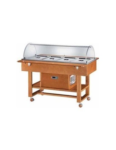 Carrello Refrigerato Legno Capacità  4 GN 1/1 - ELR2827 Carrello Refrigerato Legno Capacità  4 GN 1/1 - ELR2827