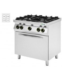 Cucina a Gas con Forno Gas - 4 Fuochi - CC74GFG