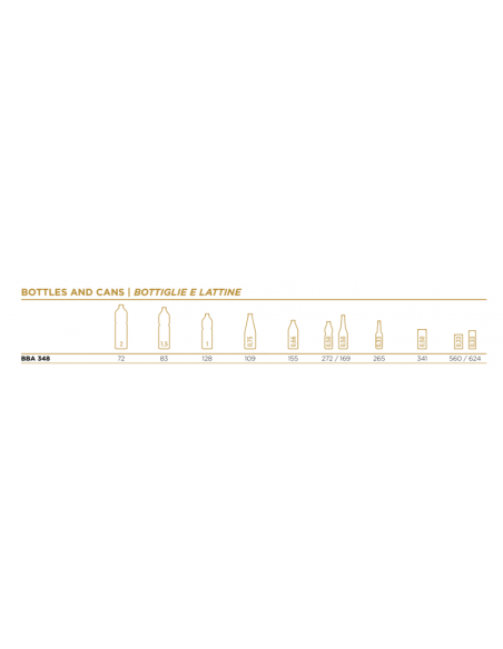 Frigorifero Bibite Retro Banco - 3 Porte Battenti Inox - BBA348