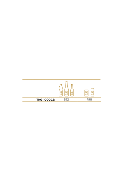 Frigorifero Bibite Nero Doppia Porta Led Giallo - 1200Lt - TKG1000CB