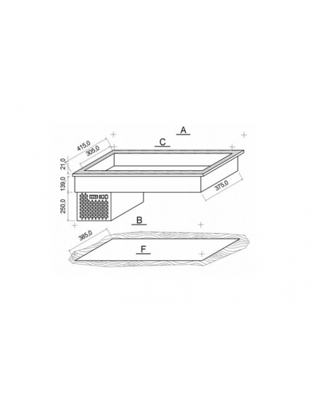 Vasca Refrigerata da Incasso Inox 2 x Gastronorm 1 / 1 H100 - TOP52