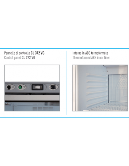 Frigo Vetrina Bibite Porta Vetro Capacità 342 Lt - CL372VG White