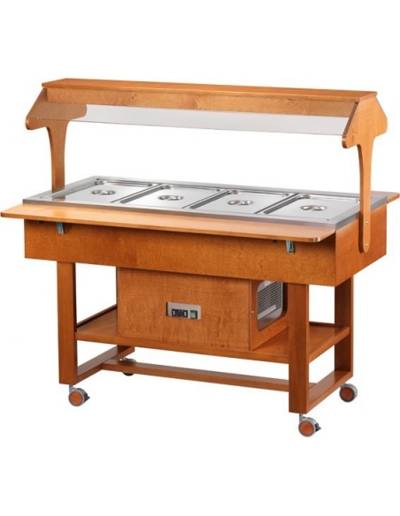 Carrello Refrigerato Legno - Temp: +2/+10° C - 4 GN1/1 150h - LR2825