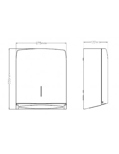 Dispenser Salviette Carta Piegate - Acciaio Satinato - DT2106CS