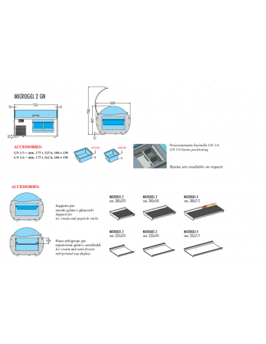 Vetrinetta Refrigerata Gastronomia - Capacità 2-4 GN - MICROGEL2GN