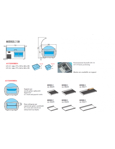 Vetrinetta Refrigerata Gastronomia - Capacità 2-4 GN - MICROGEL2GN