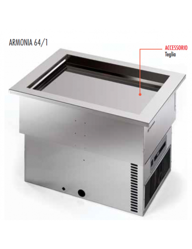 Vasca Refrigerata da Incasso Pasticceria Piano Inox 60x40 ARMONIA64/1