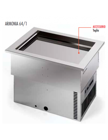 Vasca Refrigerata da Incasso Pasticceria Piano Inox 60x40 ARMONIA64/1