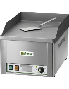 Fry Top Elettrico Singolo - Piano Liscio Acciaio - 3000W - FRY1L