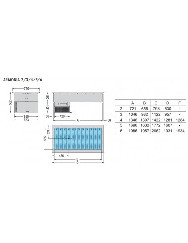 Vasca da Incasso Refrigerata Statica - ARMONIA4