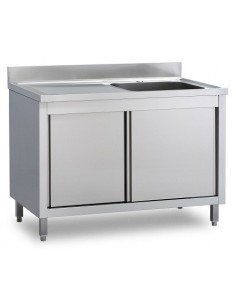 Lavello Inox Armadiato Battente Vasca Gocciolatoio cm 100x60x85h