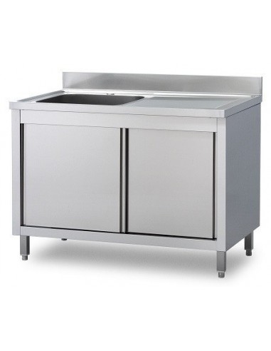 Lavello Inox Armadiato Battente Vasca Gocciolatoio cm 100x60x85h