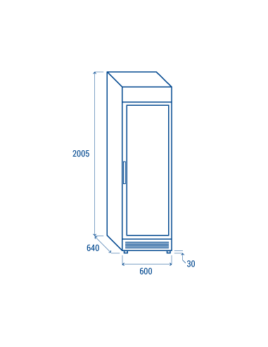 Congelatore Verticale 300Lt  Digitale - Porta Vetro - TNG390C