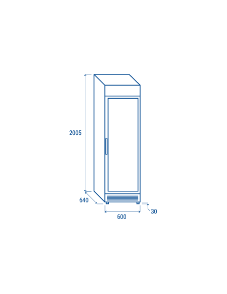 Congelatore Verticale 300Lt  Digitale - Porta Vetro - TNG390C