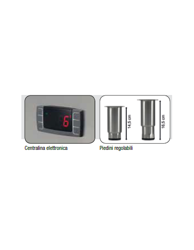 Bancone Refrigerato Ventilato Negativo GN 1/1 con Alzatina - AK2204BT
