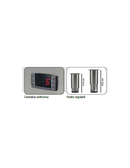 Bancone Refrigerato Ventilato Negativo GN 1/1 con Alzatina - AK2204BT