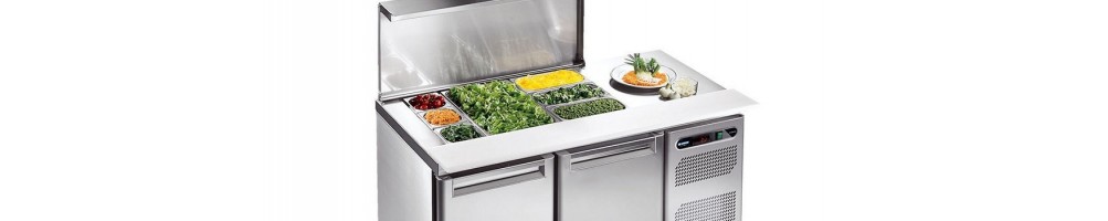 Saladette refrigerate per la lavorazione degli alimenti