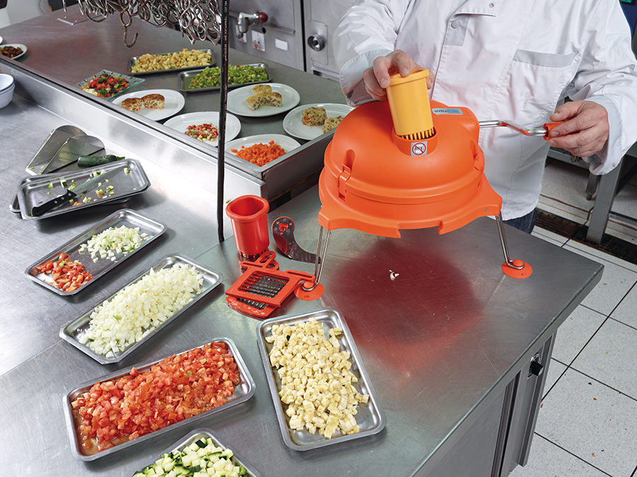 tagliaverdure manuale dynacube su bancone